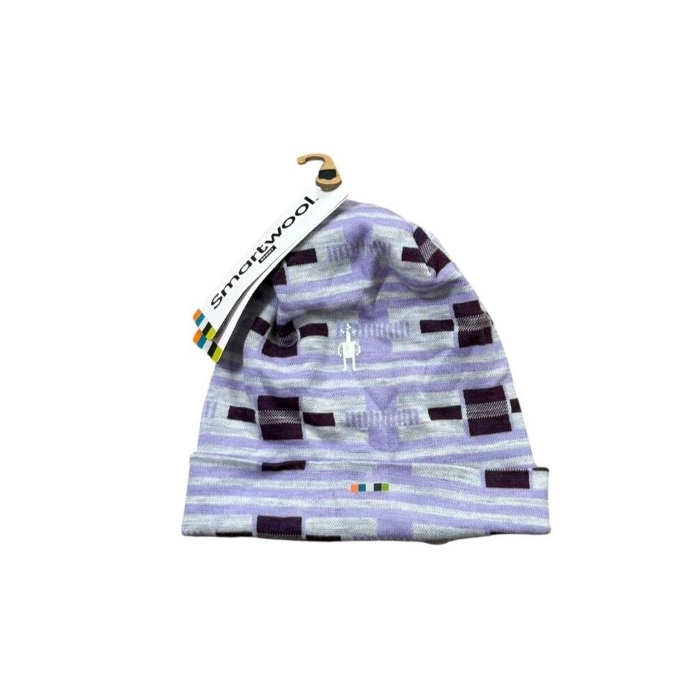 Smartwool Kids Thermal Reversible Cuffed Beanie Purple Merino Wool Violet Ski